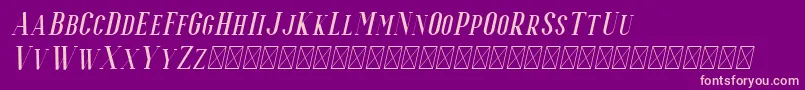 Espoir Serif Italic Font – Pink Fonts on Purple Background