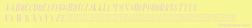 Espoir Serif Italic Font – Pink Fonts on Yellow Background