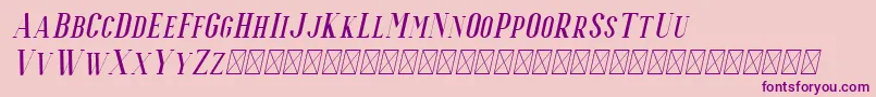 Espoir Serif Italic Font – Purple Fonts on Pink Background