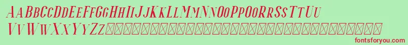 Espoir Serif Italic Font – Red Fonts on Green Background