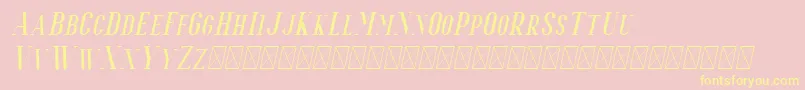 Espoir Serif Italic Font – Yellow Fonts on Pink Background