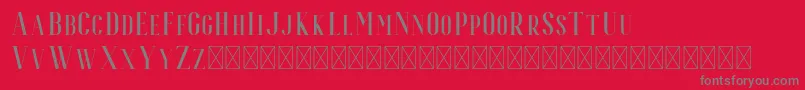 フォントEspoir Serif – 赤い背景に灰色の文字