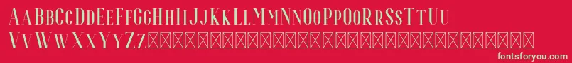 フォントEspoir Serif – 赤い背景に緑の文字