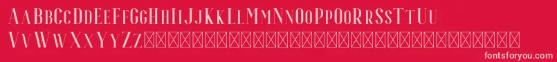 Espoir Serif Font – Pink Fonts on Red Background