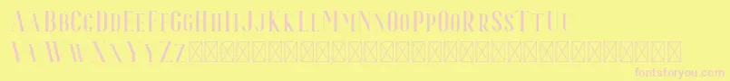 Fonte Espoir Serif – fontes rosa em um fundo amarelo