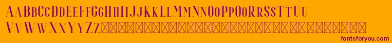 Espoir Serif-Schriftart – Violette Schriften auf orangefarbenem Hintergrund