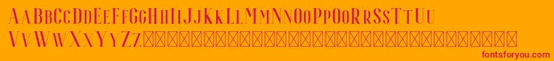 Espoir Serif Font – Red Fonts on Orange Background