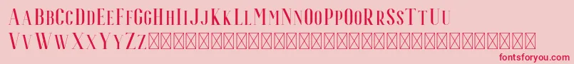 フォントEspoir Serif – ピンクの背景に赤い文字