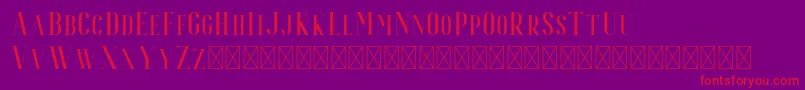 Espoir Serif Font – Red Fonts on Purple Background