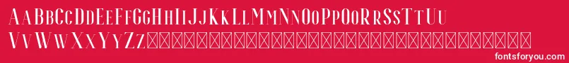 Espoir Serif Font – White Fonts on Red Background