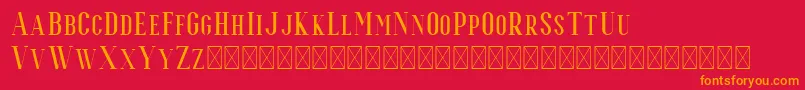 Espoir Serif Font – Orange Fonts on Red Background