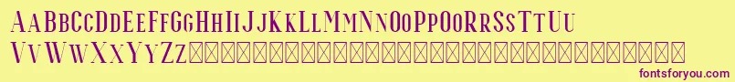Espoir Serif Font – Purple Fonts on Yellow Background