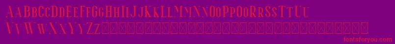 Espoir Serif Font – Red Fonts on Purple Background