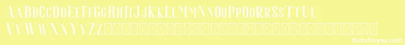 Espoir Serif Font – White Fonts on Yellow Background