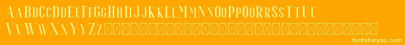 フォントEspoir Serif – オレンジの背景に黄色の文字