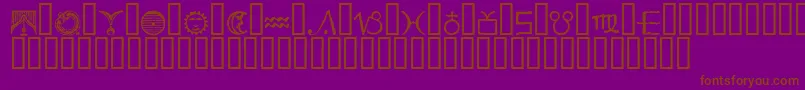 Police ESSED    – polices brunes sur fond violet