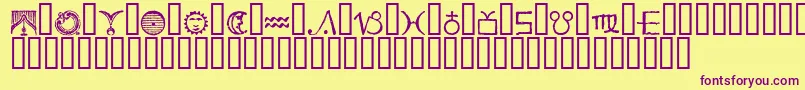 ESSED    Font – Purple Fonts on Yellow Background