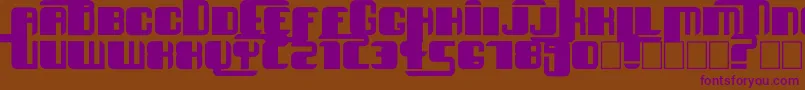 EsseF Font – Purple Fonts on Brown Background