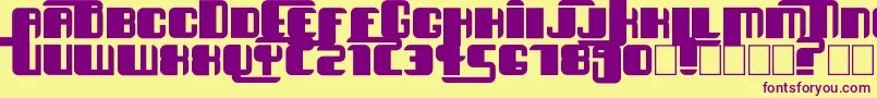 EsseF Font – Purple Fonts on Yellow Background
