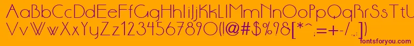 Sonne Font – Purple Fonts on Orange Background
