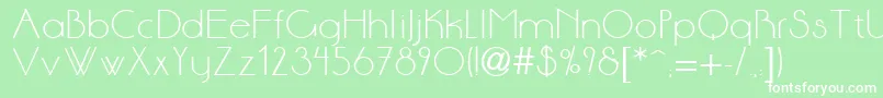 Sonne Font – White Fonts on Green Background