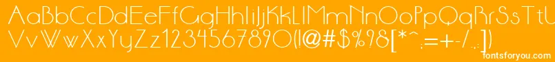 Sonne-fontti – valkoiset fontit oranssilla taustalla