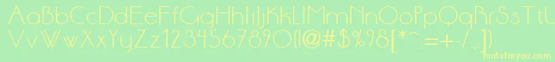 Sonne Font – Yellow Fonts on Green Background