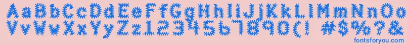 Haltera ffy Font – Blue Fonts on Pink Background