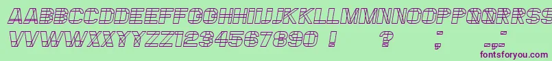 Essere Italic Font – Purple Fonts on Green Background