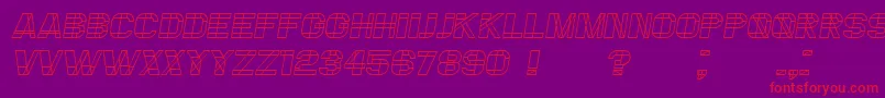 Essere Italic Font – Red Fonts on Purple Background