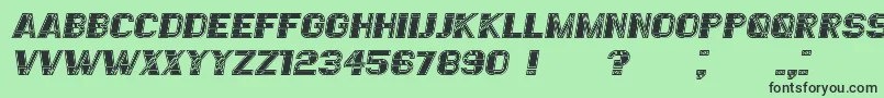 Fonte EssereFilled Italic – fontes pretas em um fundo verde