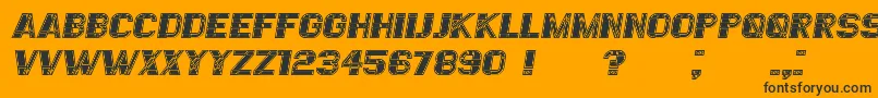 EssereFilled Italic Font – Black Fonts on Orange Background