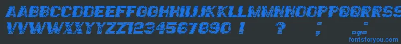 EssereFilled Italic Font – Blue Fonts on Black Background