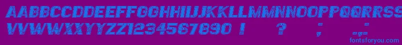 EssereFilled Italic Font – Blue Fonts on Purple Background