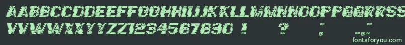 EssereFilled Italic Font – Green Fonts on Black Background