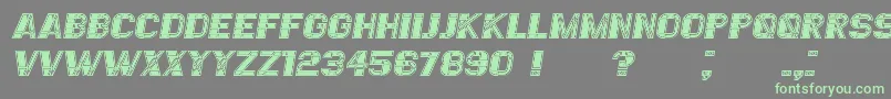 EssereFilled Italic-fontti – vihreät fontit harmaalla taustalla