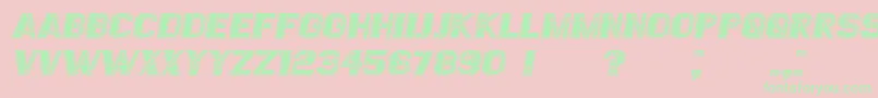 EssereFilled Italic Font – Green Fonts on Pink Background