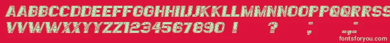 EssereFilled Italic Font – Green Fonts on Red Background