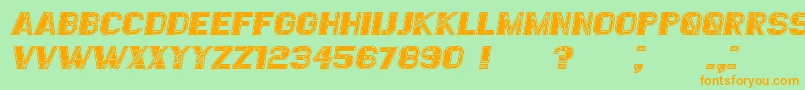 EssereFilled Italic Font – Orange Fonts on Green Background