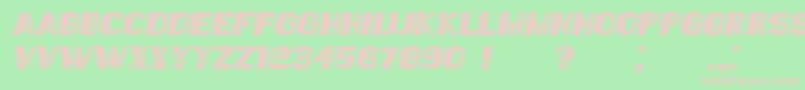EssereFilled Italic-Schriftart – Rosa Schriften auf grünem Hintergrund