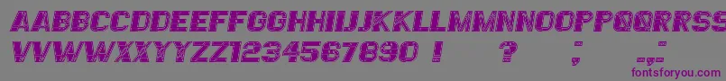 EssereFilled Italic-fontti – violetit fontit harmaalla taustalla