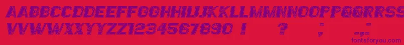 Police EssereFilled Italic – polices violettes sur fond rouge
