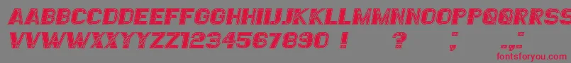 Czcionka EssereFilled Italic – czerwone czcionki na szarym tle