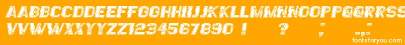 EssereFilled Italic Font – White Fonts on Orange Background