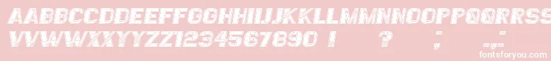 EssereFilled Italic-Schriftart – Weiße Schriften auf rosa Hintergrund