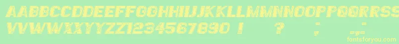 fuente EssereFilled Italic – Fuentes Amarillas Sobre Fondo Verde