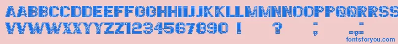 EssereFilled Font – Blue Fonts on Pink Background