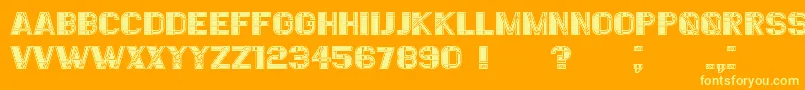 EssereFilled Font – Yellow Fonts on Orange Background