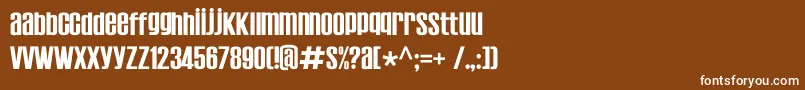Establo Font – White Fonts on Brown Background