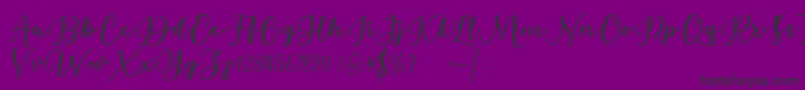 Estafet Letter Script Font – Black Fonts on Purple Background